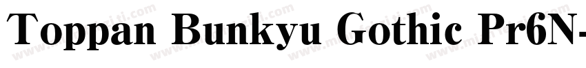 Toppan Bunkyu Gothic Pr6N字体转换